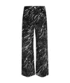 Marni Black Flocked Loose Jeans With Crayon Print In Black