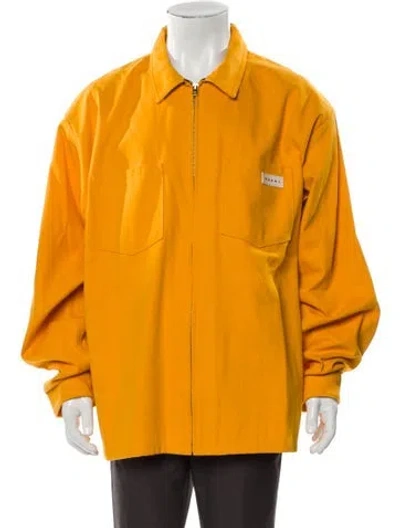 Pre-owned Marni Graphic Print Windbreaker W/ Tags In Yellow