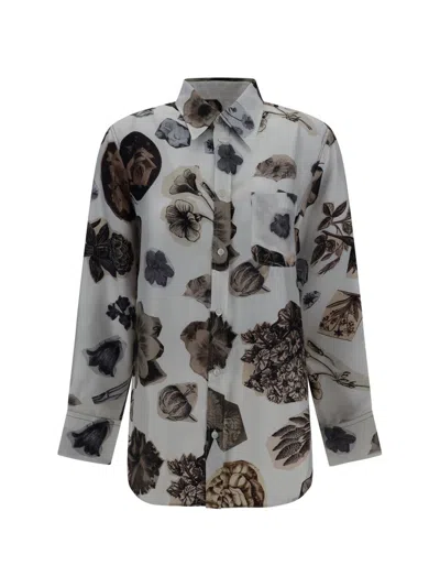 Marni Graphic Printed Long Sleeved Buttoned Shirt In Multi