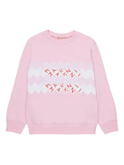Marni Kids' Graphic Sweatshirt In Pink