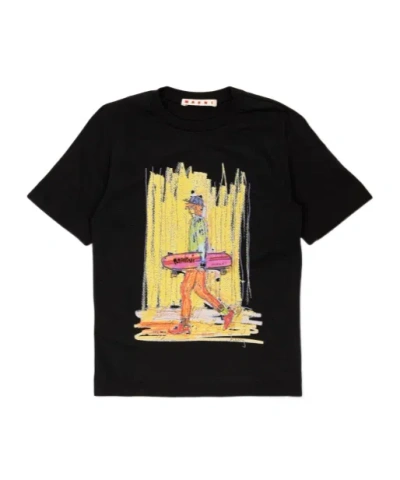 Marni Graphic-print T-shirt In Black