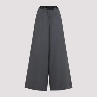 MARNI GRAPHITE GREY VIRGIN WOOL PANTS