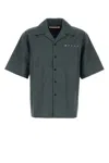 Marni Grey Graphite Solid Shirt In Gray
