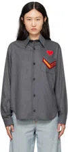 Marni Gray Compact Shirt In 00n80 Granite