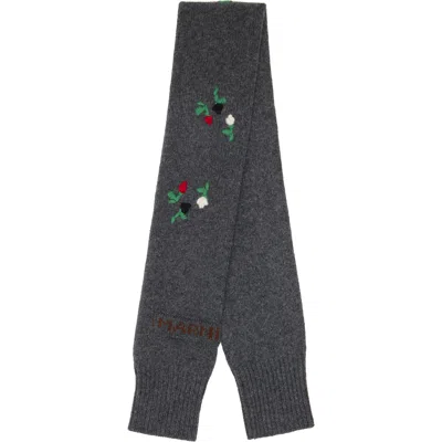 Marni Gray Flowers Scarf