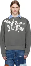 Marni Logo Printed Crewneck Sweatshirt In Mcn62 Neutral Grey