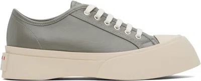 Marni Gray Nappa Leather Pablo Sneakers In 00n62 Neutral Grey