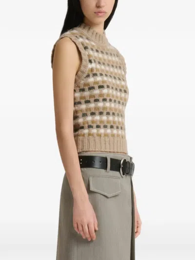 Marni Gray Wool Midi Skirt With Pocket
