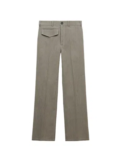 Marni Gray Wool Pants With Pocket
