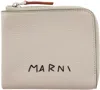 Marni Gray Zip-around Wallet In 00n05 Light Grey