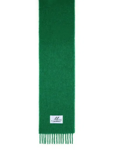 Marni Green Brushed Alpaca Blend Scarf