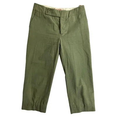 Pre-owned Marni Green Capri Pants, Size 40