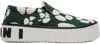 Marni Carhartt Floral-printed Slip On Sneakers With Embossed Logo In Zo265forest Green/st