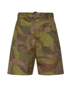 Marni Green Cotton Bermuda In Brown