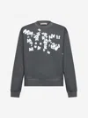Marni Logo Printed Crewneck Sweatshirt In Grigio