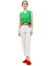 Marni Green Distressed Vest In Green