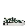 Marni Green Fabric Slip-on Loafers In Black