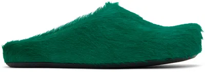 Marni Green Fussbett Sabot Slip-on Loafers In 00v62 Sea Green