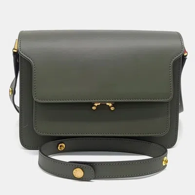 Pre-owned Marni Green Leather Trunk Bag