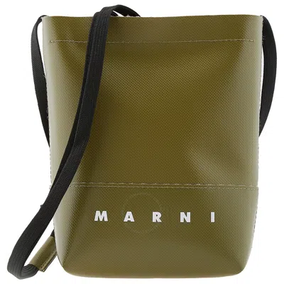 Marni Green Museu Logo-print Mini Bag