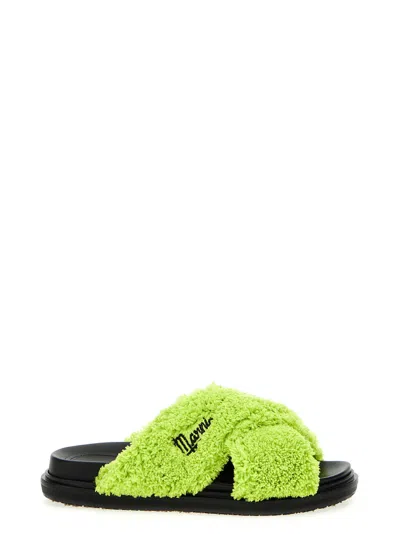 Marni Sandalen Mit Logo In Green