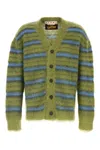 Marni Embroidered Mohair Blend Cardigan In Multi