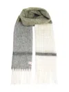 Marni Striped Alpaca Scarf Scarves And Foulards Grey In Multi