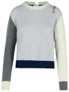Marni Cashmere Sweater Color-block Design Open Back In Grey