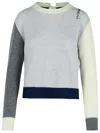 Marni Cashmere Sweater Color-block Design Open Back In Gray