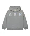 Marni Cotton Hoodie In Gray
