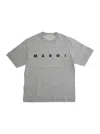Marni Kids Gray Crew-neck Short-sleeve T-shirt In Gray