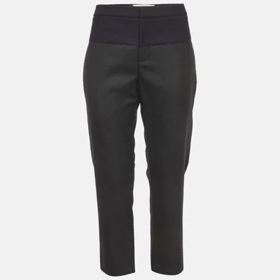 Pre-owned Marni Grey Gabardine Wool Trousers M In Gray