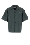 Marni Grey Graphite Solid Shirt In Green