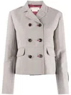 Marni Multicolor Houndstooth Wool Blend Single-breasted Blazer In Grey