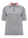 Marni Wool Polo Shirt With Velvet Collar Clothing