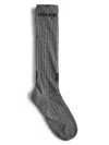 Marni Grey  Mending Ribbed Socks In Gray