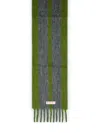 Marni Grey Mohair Blend Scarf With Fringes