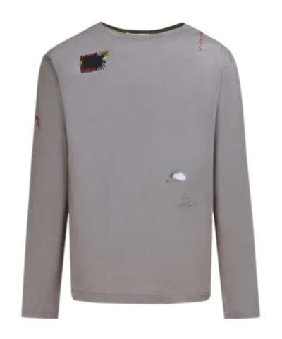 Marni Grey Organic Cotton Long Sleeved T-shirt