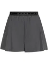 Marni Pleated Shorts With Branded Band In Grey
