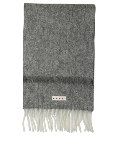 Marni Grey Polyamide Scarf In Neutral