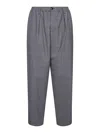 Marni Grey Prince Of Wales Check Tropical Wool Cropped Trousers In Gold