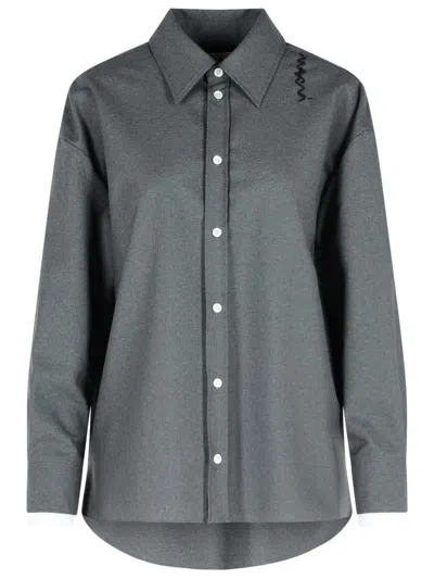 Marni Grey Virgin Wool Shirt