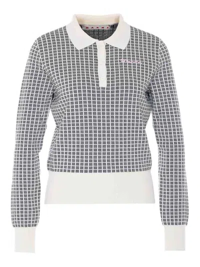 Marni Grey Virgin Wool Silk Pole In Multi