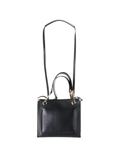 Pre-owned Marni Grip Leather Tote Bag In Black