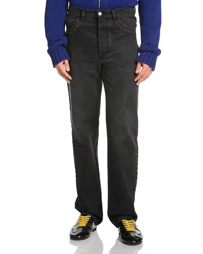 Marni Grommet Slim Fit Jeans In Black
