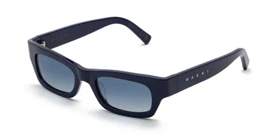 Marni Haicli Deep Blue Tkn Men's Sunglasses Blue Size 50