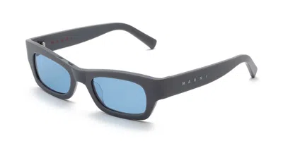 Marni Haicli Grey Ewc Men's Sunglasses Grey Size 50 In Brown