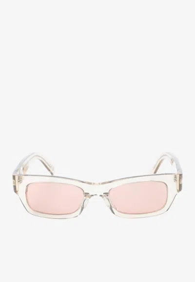 Marni Haicli Rectangular Sunglasses In Metallic