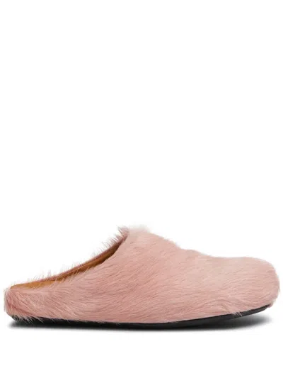 Marni Ssense Exclusive Pink Fussbett Sabot Loafers In 00c09 Lilla