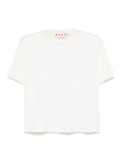 Marni Half-and-half T-shirt In White